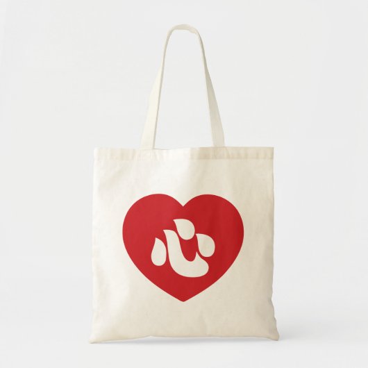 Japanse Shin Kanji Kokoro 心 Tote Bag (Voorkant)