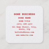 Japanse Shin Kanji Kokoro 心 Vierkante Visitekaartje (Achterkant)