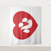 Japanse Shin Kanji Kokoro 心 Wandkleed (Voorkant)