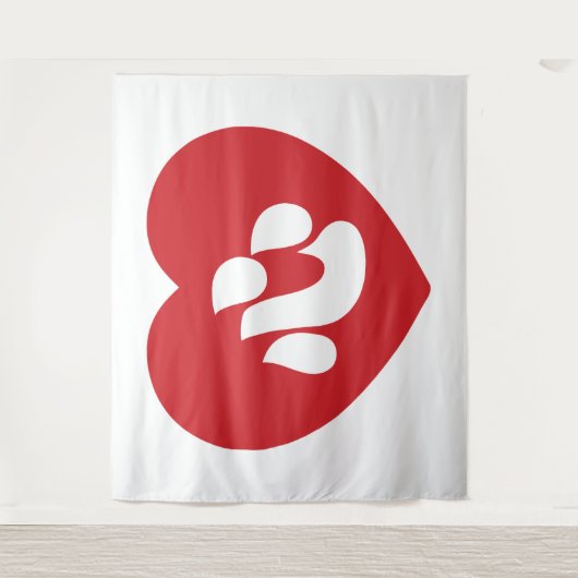 Japanse Shin Kanji Kokoro 心 Wandkleed (Voorkant)