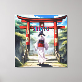 Japanse Shinto Religie Canvas Afdruk