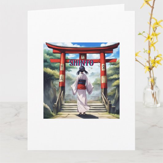 Japanse Shinto Religie Kaart (Gele Bloem)