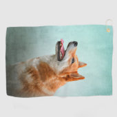 Japanse sjiiba Inu-hond tekenen Golfhanddoek (Horizontaal)
