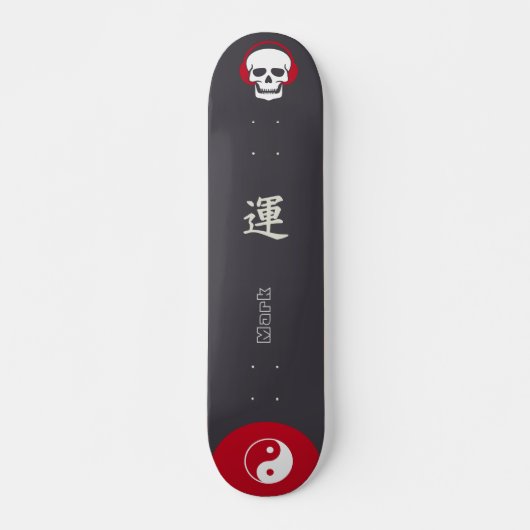 Japanse Skateboardstijl met monogram "Wind" Persoonlijk Skateboard (Voorkant)