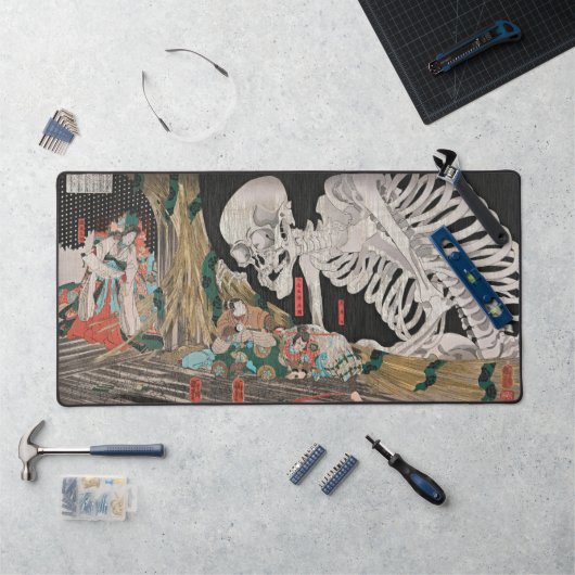 Japanse Skelet Spectre Ukiyo-e Bureaumat (Werkstation)