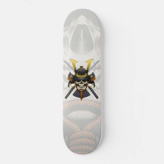 Japanse Skull Samurai Katanas Skateboard (Voorkant)