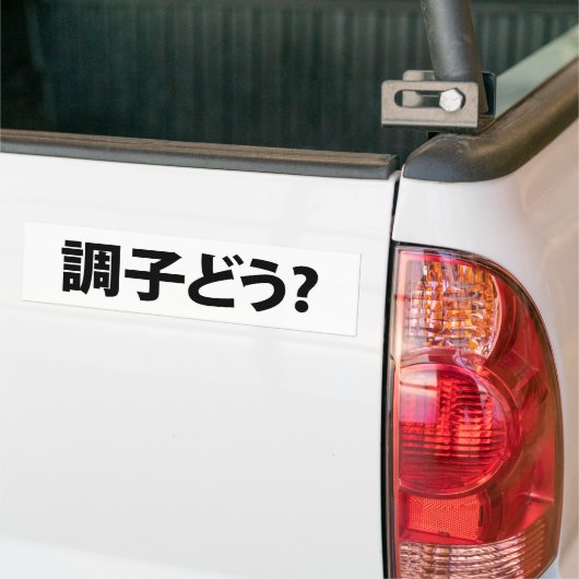 Japanse Slang Wat is er 調子ど う? Choushi Dou Bumpersticker (Op Truck)