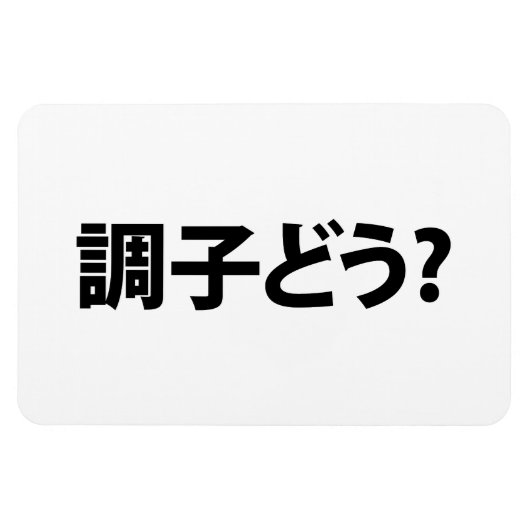 Japanse Slang Wat is er 調子ど う? Choushi Dou Magneet (Horizontaal)