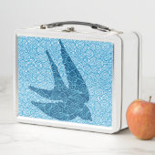 Japanse slik in de vlucht, kobalt en Bleek blauw (In situ)