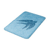 Japanse slik in de vlucht, kobalt en Bleek blauw Badmat (Gekanteld)