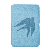 Japanse slik in de vlucht, kobalt en Bleek blauw Badmat (Voorkant Verticaal)