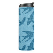 Japanse slikken in de vlucht, kobalt en Bleek blau Thermosbeker (Gedraaid links)