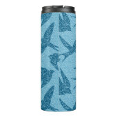 Japanse slikken in de vlucht, kobalt en Bleek blau Thermosbeker (Achterkant)