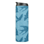 Japanse slikken in de vlucht, kobalt en Bleek blau Thermosbeker (Geroteerd rechts)