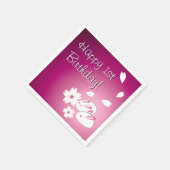 Japanse sneeuwkonijnen en Sakura 1e verjaardag Servet (Hoek)