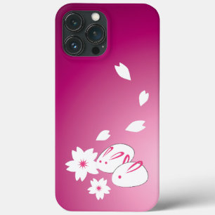 Japanse sneeuwkonijnen en Sakura Case-Mate iPhone Case
