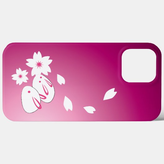 Japanse sneeuwkonijnen en Sakura Case-Mate iPhone Case (Achterkant (horizontaal))