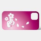 Japanse sneeuwkonijnen en Sakura Case-Mate iPhone Case (Achterkant (horizontaal))