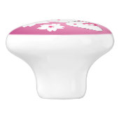 Japanse sneeuwkonijnen en Sakura Ceramic Knob Keramische Knop (Zijkant)