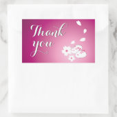 Japanse sneeuwkonijnen en Sakura Dank u Rechthoekige Sticker (Tas)