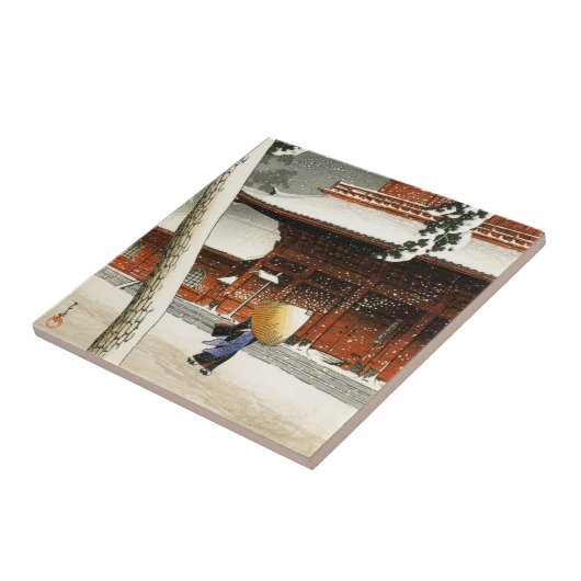 Japanse sneeuwtegel tegeltje (Zijkant)