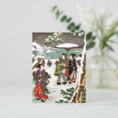 Japanse sneeuwval briefkaart (Staand voorkant)