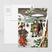 Japanse sneeuwval briefkaart (Voorkant / Achterkant)