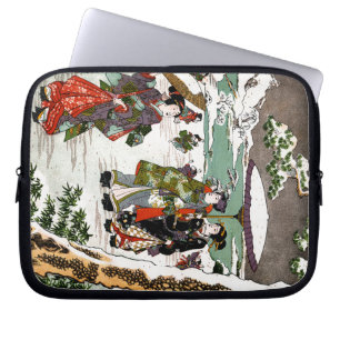 Japanse sneeuwval laptop sleeve