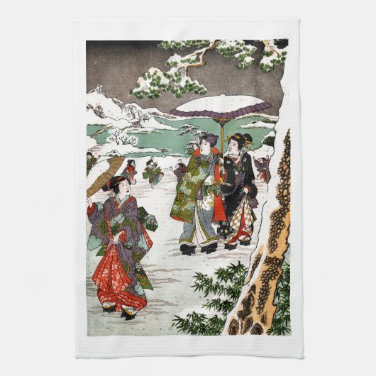 Japanse sneeuwval theedoek (Verticaal)