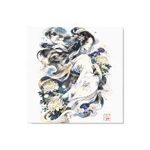 Japanse Sneeuwvrouw Kunst | Winter Yokai in Kimono