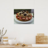 Japanse Spaghetti & Aardbeientaart Poster (Keuken)