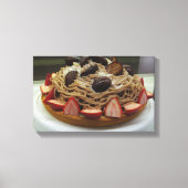 Japanse Spaghetti- en aardbeienkap Canvas Afdruk (Voorkant)