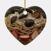 Japanse Spaghetti- en aardbeienkap Keramisch Ornament (Achterkant)