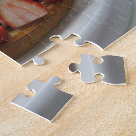 Japanse Spaghetti- en aardbeienkap Legpuzzel (Zijkant)