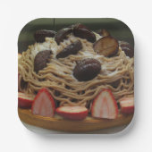 Japanse Spaghetti- en aardbeienkap Papieren Bordje (Voorkant)