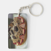 Japanse Spaghetti- en aardbeienkap Sleutelhanger (achterkant)