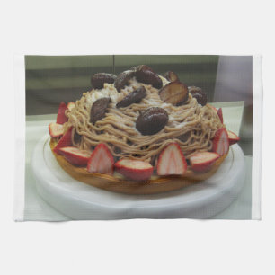 Japanse Spaghetti- en aardbeienkap Theedoek