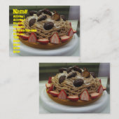 Japanse Spaghetti- en aardbeienkap Visitekaartje (Voorkant / Achterkant)