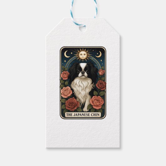 Japanse Spaniel Cadeaulabel (Voorkant)