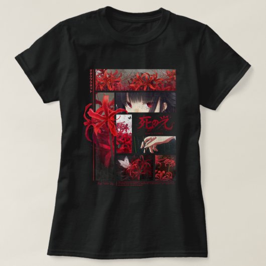 Japanse Spider Lelies Anime Flower Esthetisch T-shirt (Design voorkant)