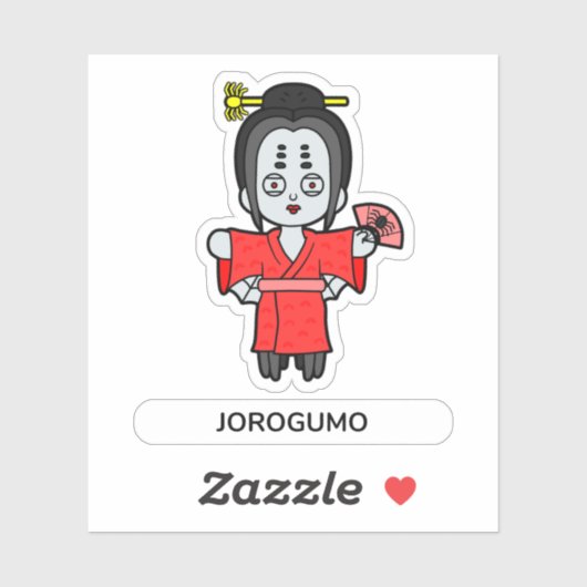 Japanse spin Lady Jorogumo Sticker (Vel)