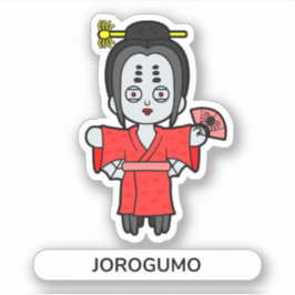 Japanse spin Lady Jorogumo Sticker