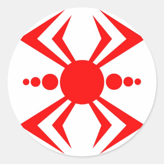 Japanse spin ronde sticker (Voorkant)