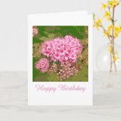 Japanse Spirea Birthday Card Kaart (Gele Bloem)