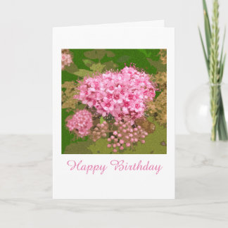 Japanse Spirea Birthday Card Kaart
