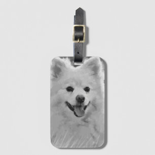 Japanse spitz bagagelabel