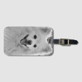 Japanse spitz bagagelabel (Voorkant (horizontaal))