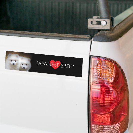 Japanse Spitz Breed Bumpersticker (Op Truck)