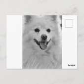 Japanse spitz briefkaart (Achterkant)