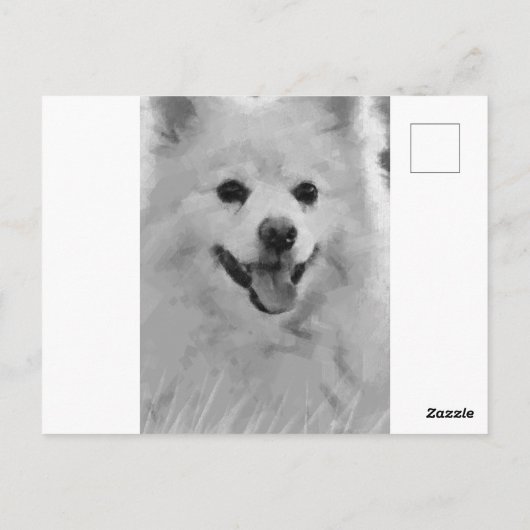 Japanse spitz briefkaart (Achterkant)